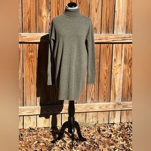 Everlane Olive Green Cashmere Sweater Dress